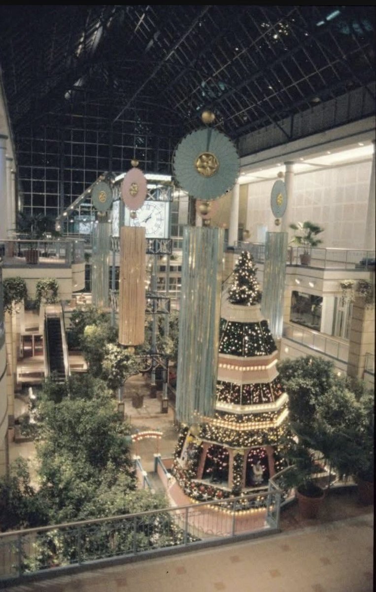Christmas decorations at Portage Place mall in Winnipeg in 1987.