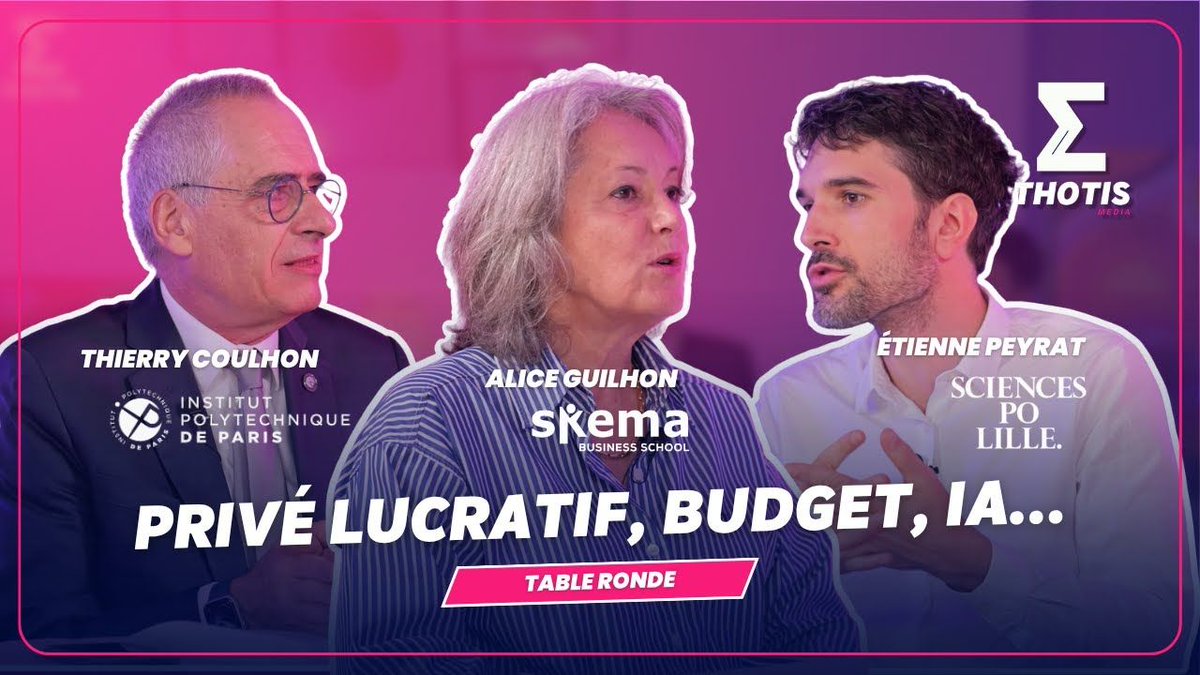 #TableRondeESR🎙️La Table ronde ESR - épisode 1🎙️ 

Privé lucratif, difficultés financières, instabilité politique, IA... La Table ronde de l'ESR #1 est disponible sur Thotis !

👉 L’épisode : youtu.be/iK7JDgfsnkA 

#Thotis #TableRondeESR #ESR