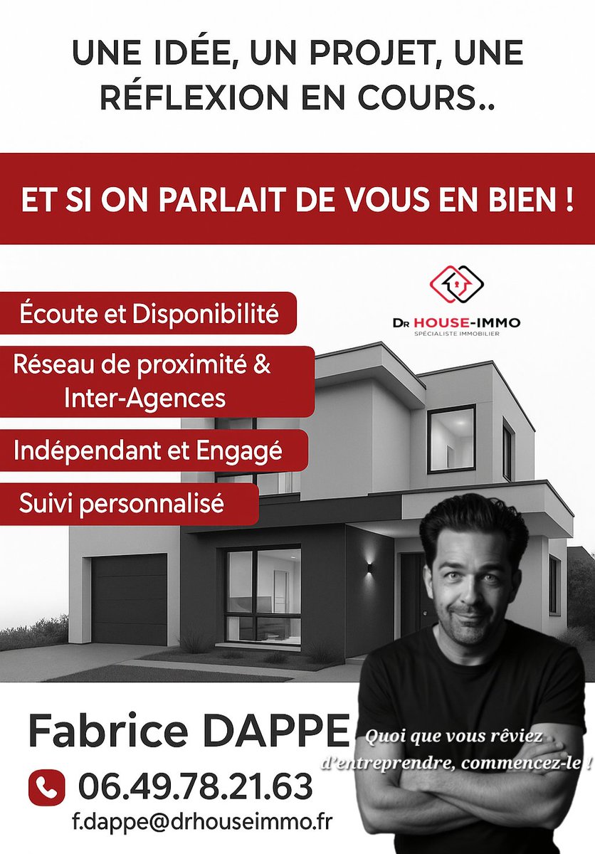 drhouseimmo78's tweet image. COMMENCER, c’est se donner la chance de transformer un désir en RÉALITÉ...
ALORS, n&apos;attendez pas le moment PARFAIT, il n&apos;existe pas !
card.drhouse.immo/fabrice-dappe

#commencement #Immobilier #projet #objectif #oser #changement #NouvelleVie #nouveau #realisation  #accompagnement