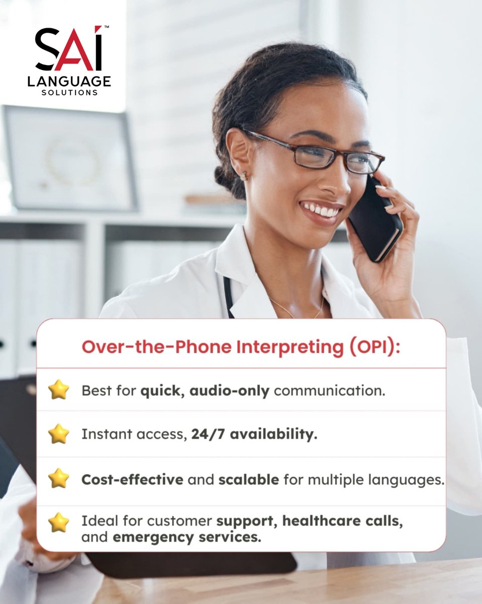 language_sai's tweet image. Need fast language support? Whether you need quick over-the-phone assistance or video-based interpretation with visual cues, we&apos;ve got you covered!

Both ensure seamless multilingual support in healthcare, legal, and business settings.
.
.
#LanguageSupport #FastInterpretation