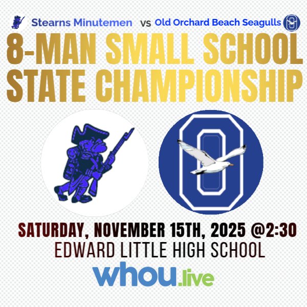 We will be covering the  8-Man Large and Small School Football State Championships this Saturday!
Catch the action this weekend on WHOU.live