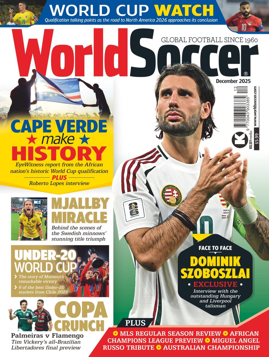 ⏳ This time next week…

The December issue of World Soccer hits the stands.

📖 Pre-order your copy here: shop.kelsey.co.uk/single-issue/w…