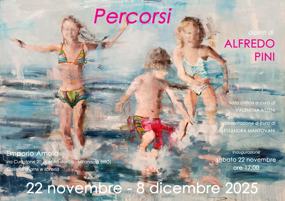 PERCORSI dipinti di Alfredo Pini. Inaugurazione sabato 22 novembre ore 17:00; nota critica a cura di Valentina Atzeni, presentazione a cura di Alessandra Mantovani.
emporioamola.com/2025/10/17/22-…