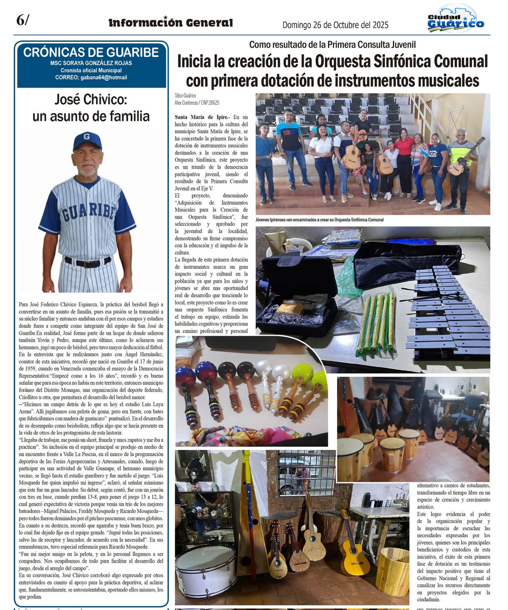 Visibilizando a personajes e historias de San José de Guaribe. Gracias a el Diario Regional Ciudad Guárico por el apoyo comunicacional brindado. <a href="/aerr_95/">Augusto Rojas</a> <a href="/misioncultur/">MisionCultur Guárico</a> <a href="/IvanPadillaB/">Ivan Padilla Bravo</a>