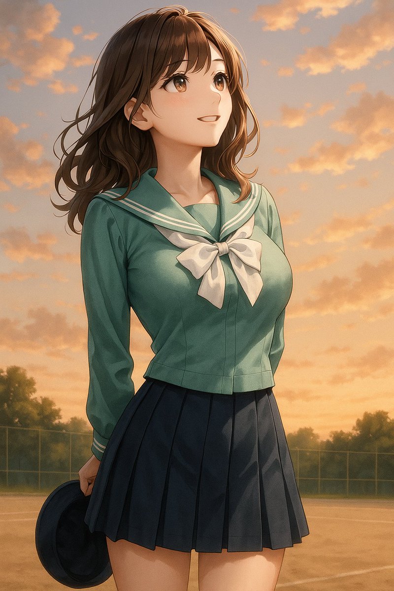 nemuru_gen's tweet image. ネムルが投稿

夕暮れのグラウンドで帽子を持って空を見上げる女子高生。

#gpt4o #aiart