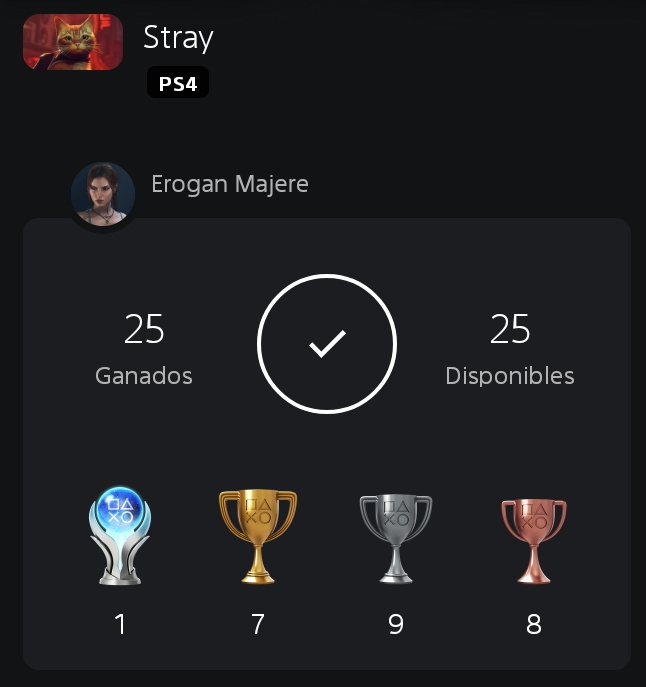 Erogan666's tweet image. Platino PS4 N° 146 :

~ Stray ~

Lo jugué y completé en su día en PS5 pero, aprovechando que incluyeron está versión con el Plus, había que volver a rejugarlo. Como siempre, un placer el manejar el gatete y pasear por la ciudad entre los robots. Una historia bonita y triste 🥲