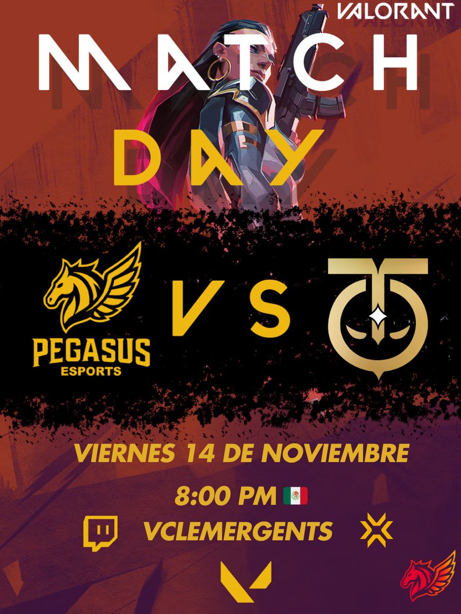 🔥 Doble jornada para Pegasus Aether 🔥

8:00 PM — Aether vs <a href="/TAO_eSports/">TAÖ</a> 
📺 twitch.tv/vclemergents
9:00 PM — Aether vs <a href="/DrakoEsPV/">Drakö Esports</a> 
📺 twitch.tv/hexaleague_tv

Vamos con todo. ⚔️ #PegasusAether