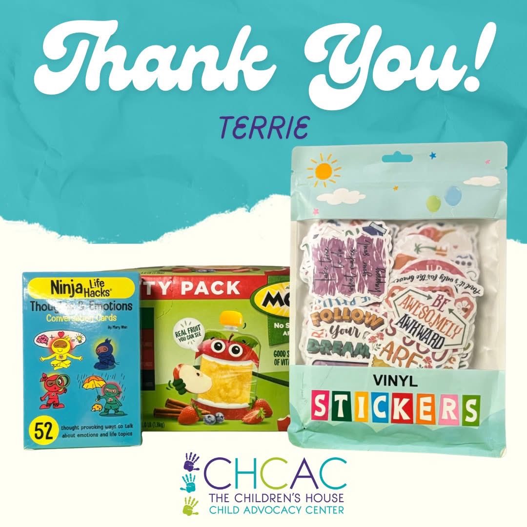 A huge thank you to Terrie for shopping our Amazon Wishlist and donating items for our Therapy Department!

Your kindness helps us create a warm, supportive environment for every child who walks through our doors. We appreciate you! 🧡👏