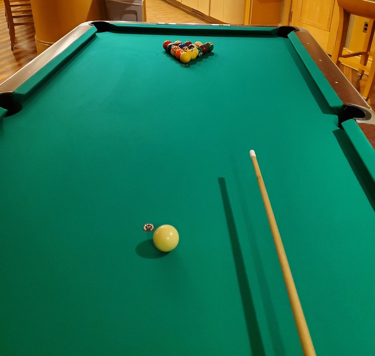 Glad to have our Penn Quarter condo community's pool table back in operation. Rocket Bar on 7th St NW has pool but at home we get some quiet pool time in.