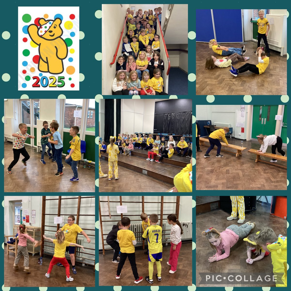 BaglanPrimary1's tweet photo. Blwyddyn tri have had a fabulous, fun day taking part in the “Challenge Yourself ton25” circuit, which was run by the school council. #BBCChildreninneed https://t.co/aMXpU251hM