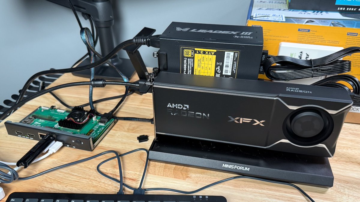 You don't have to recompile Linux to use AMD or Intel GPUs on a Pi anymore. And almost all AMD GPUs work great now: jeffgeerling.com/blog/2025/usin…