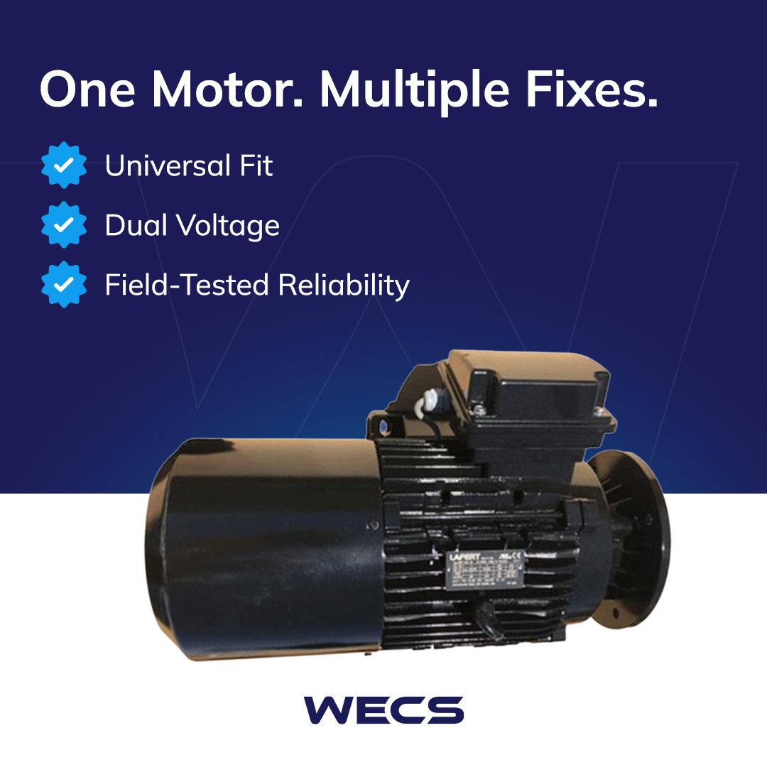 Fewer SKUs. Faster swaps. Less downtime.

The WECS Universal Yaw Motor works across GE 1.5 and 1.6 turbine platforms, helping O&amp;M teams streamline spares and get machines back online quickly.

Call your WECS Sales Rep today to reserve your order and keep your turbines turning.