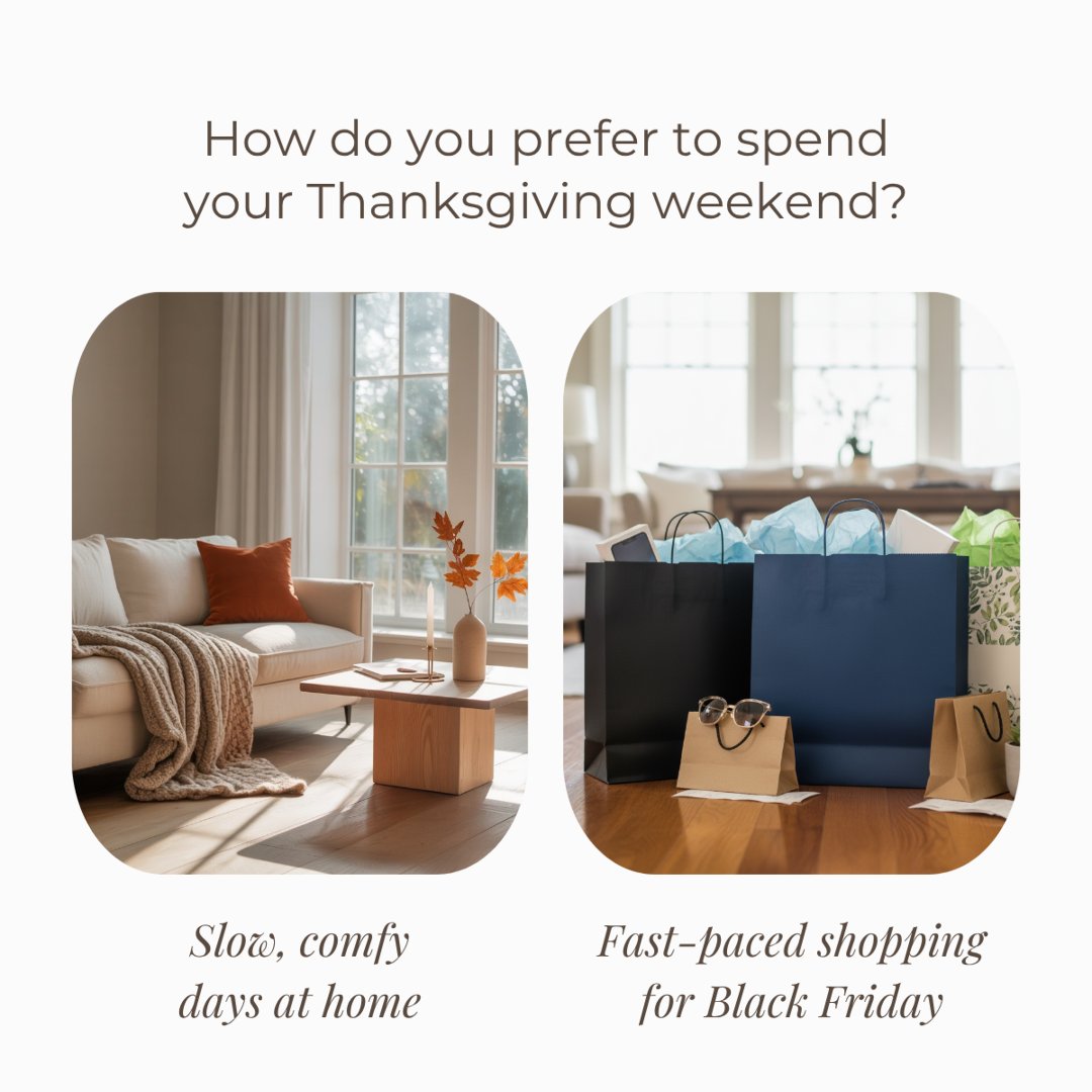 AWatkinsRealtor's tweet photo. Thanksgiving weekend means something different for everyone!

Share your Thanksgiving style in the comments — are you team relax and recharge or team shop ‘til you drop?

#ozarksrealestate #missourirealestate #Realestateagent #Westplainsuc #Farmforsale #Homeforsale https://t.co/8KNLCzwxJB