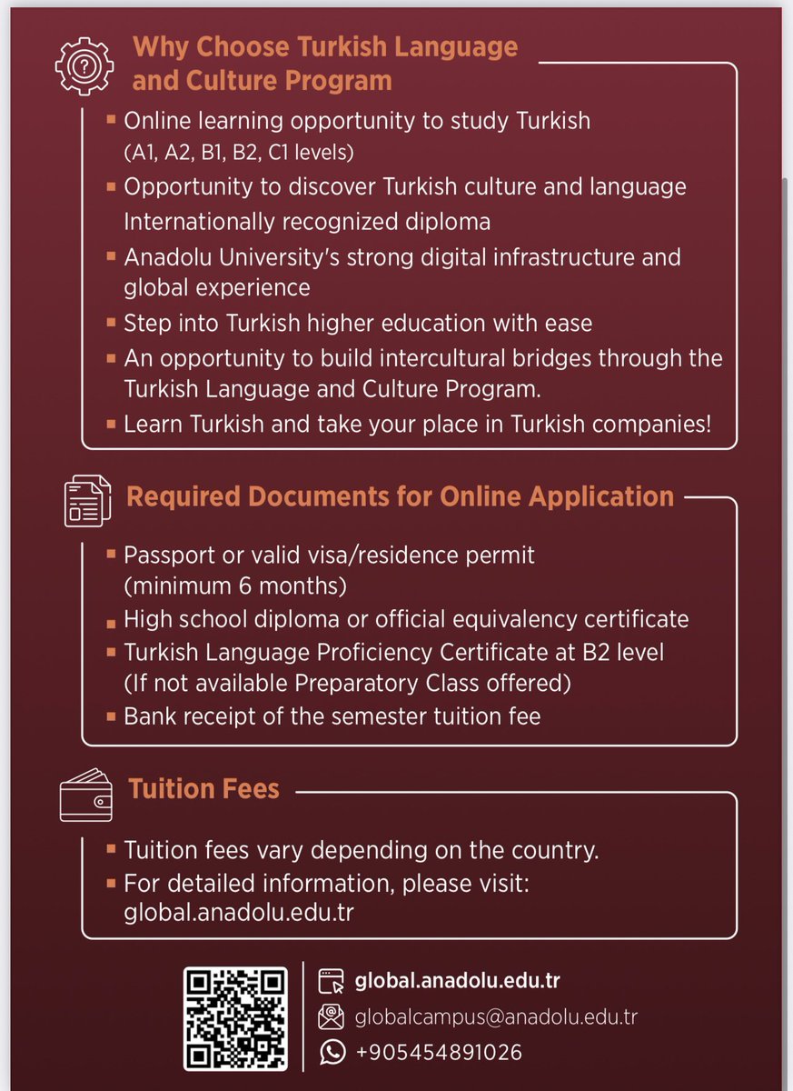 📢 Anadolu Üniversitesi’nden yeni program!

Türk dilinin yaygınlaştırılması ve Türk kültürünün tanıtılması amacıyla,  çevrim içi "Türk Dili ve Kültürü Ön Lisans Programı" açılmıştır.  

Başvuru son tarihi: 1 Aralık 2025  

💻 Kayıt: aoskayit.anadolu.edu.tr

<a href="/tcmeb/">Millî Eğitim Bakanlığı</a>
<a href="/mebyyegm/">Yükseköğretim ve Yurt Dışı Eğitim Genel Müdürlüğü</a>