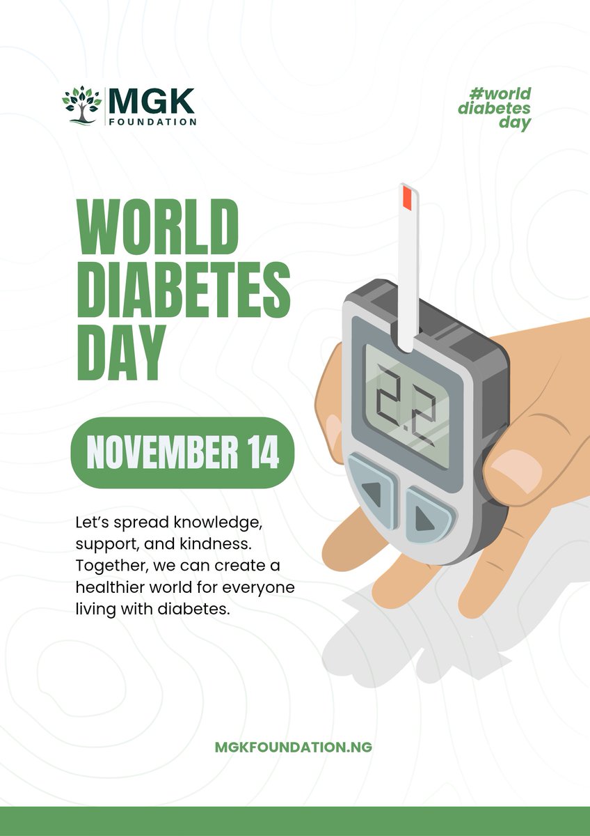 Today, we join the global community in marking World Diabetes Day, a reminder of the importance of awareness, prevention, and compassionate care.
At MGK Foundation, we remain committed to empowering individuals and communities with the knowledge and support.