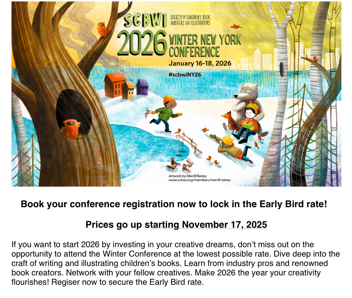 MNZOODDS's tweet image. Just a reminder, if you’re planning to attend the in-person winter conference in NYC, register soon to take advantage of the Early Bird rate!