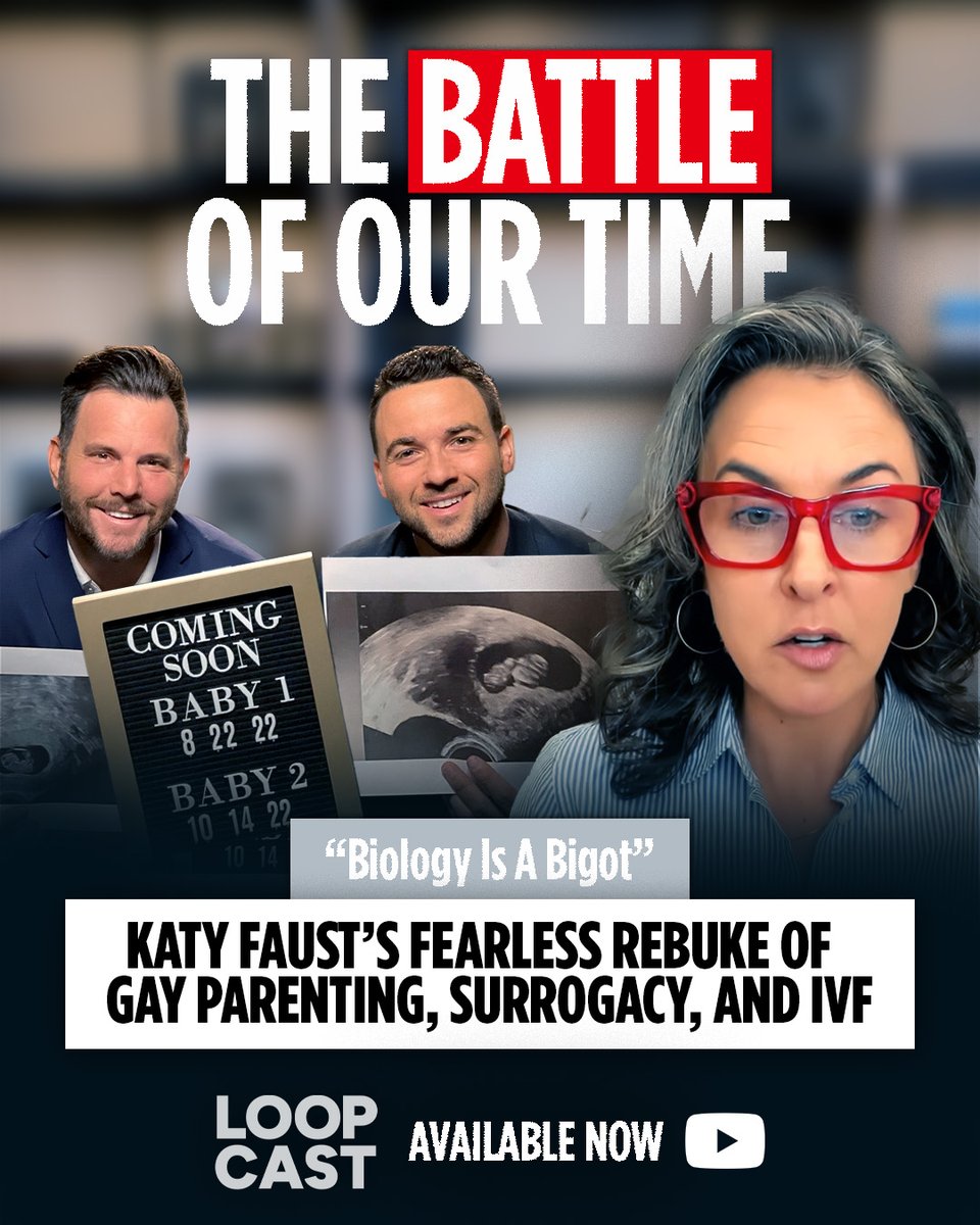 🚨 Something broke in the way we treat children.

IVF.
Surrogacy.
Gay parenting.

Everyone’s quietly accepted the idea that adults have a "right" to children.

<a href="/ErikaAhern2/">Erika Ahern</a> sits down with <a href="/Advo_Katy/">Katy Faust</a> to discuss this battle of our time.

Tune in👇

bit.ly/LOOPcast-KatyF…