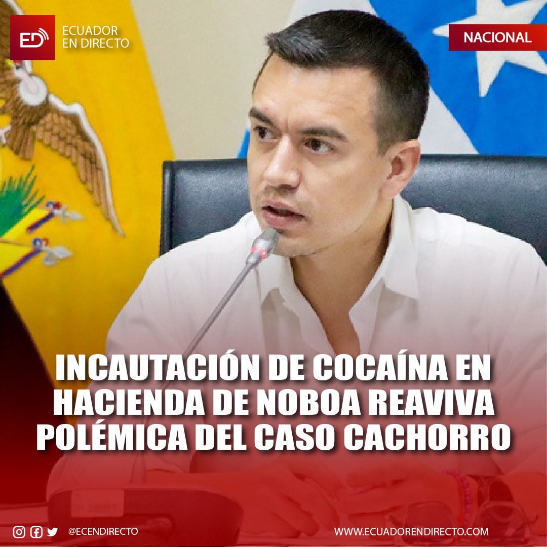 EcEnDirecto's tweet image. #NACIONAL
Las investigaciones del llamado Caso Cachorro, confirmaron que 193.000 gramos de cocaína fueron hallados dentro de la hacienda San Luis, propiedad empresarial ligada al Grupo Noboa, donde incluso el presidente Daniel Noboa figura como accionista. El único detenido fue…