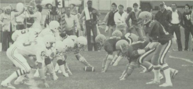 NHHSFootball's tweet photo. Tony Sagnella currently has 199 #cthsfb coaching victories.

Tonight we play his alma mater, Hamden, in the stadium named after his coach and mentor, Ron Carbone. 

Here's Coach Sags (#68) playing for the Green Dragons against North Haven in 1981. https://t.co/w8dHtUVU0X