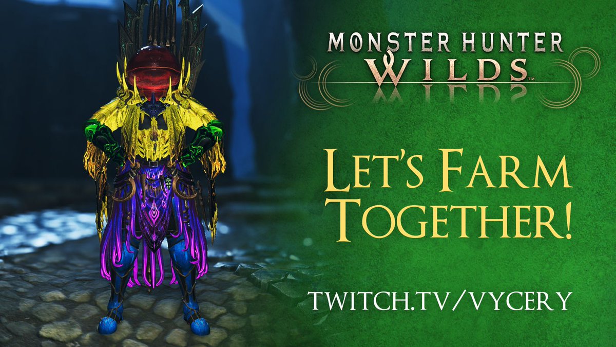 #MHWilds LET'S FARM TOGETHER!               
Open Lobby! Playing with YOU!                  
Everyone is welcome to join the lobby! 🩶 
twitch.tv/vycery 
twitch.tv/vycery 
twitch.tv/vycery