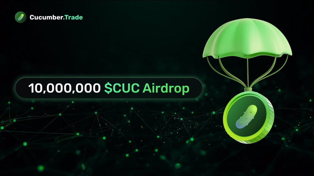 chainparser's tweet image. The @TradeOnCucumber $CUC airdrop is coming. 

All you need to is buy and hold. 

Simple.