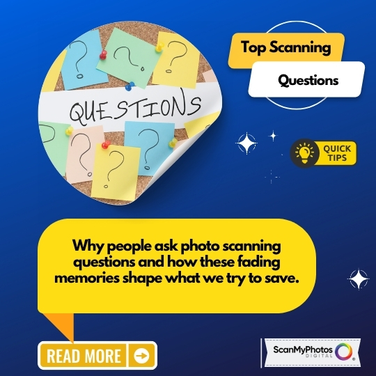 Top Photo Scanning Questions.

Each question reveals the fragility of memories and the love tied to the images we want to protect.

scanmyphotos.com/blog/2025/11/p…