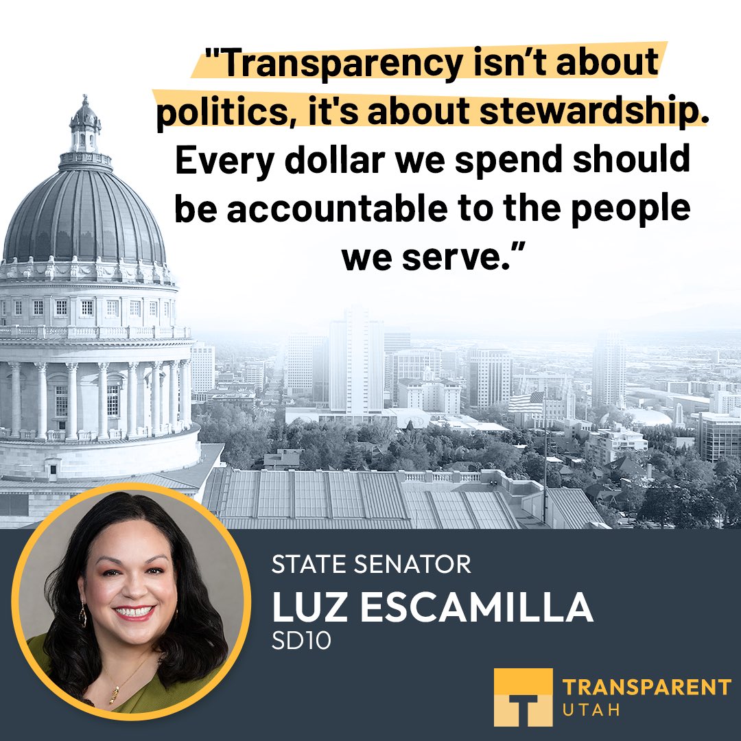 UtahTransparent's tweet image. #ThankfulForTransparency

Transparent.Utah.Gov