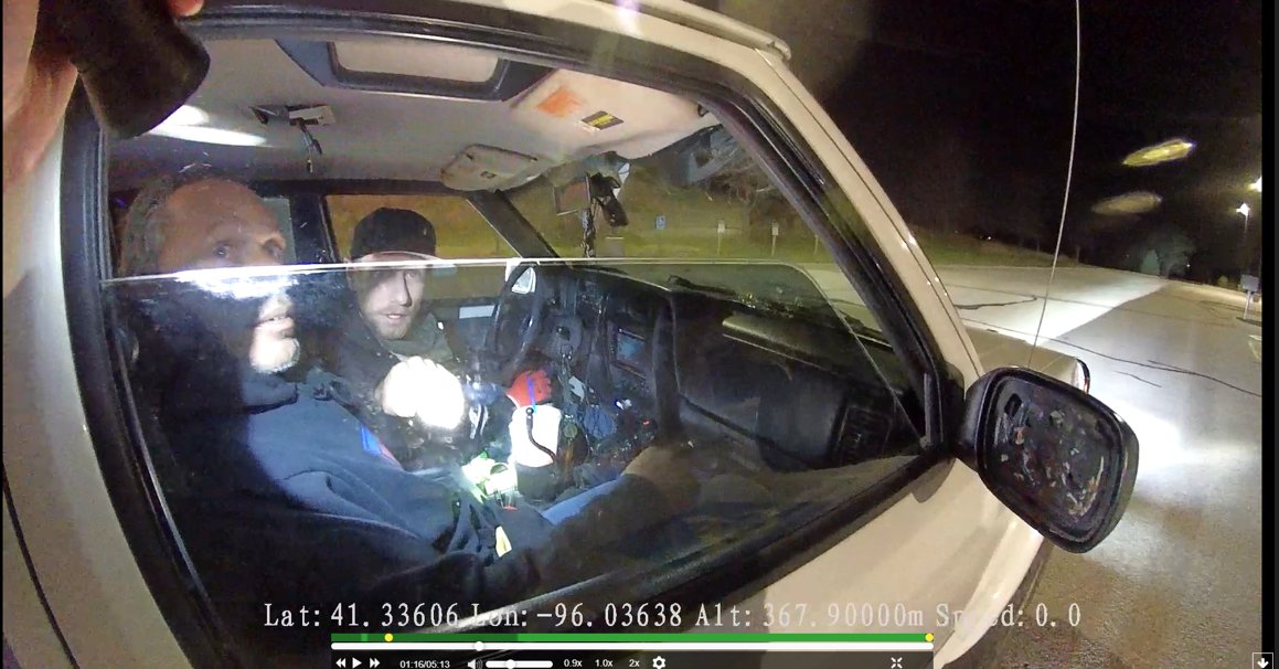 Last night around 1945 hrs, a DSCO Deputy made contact with an older white Jeep Cherokee, with no plates, in the parking lot of the Omaha Bible Church located at 7940 State Street. This parking lot houses a storage crate that the church uses for storage that has previously been