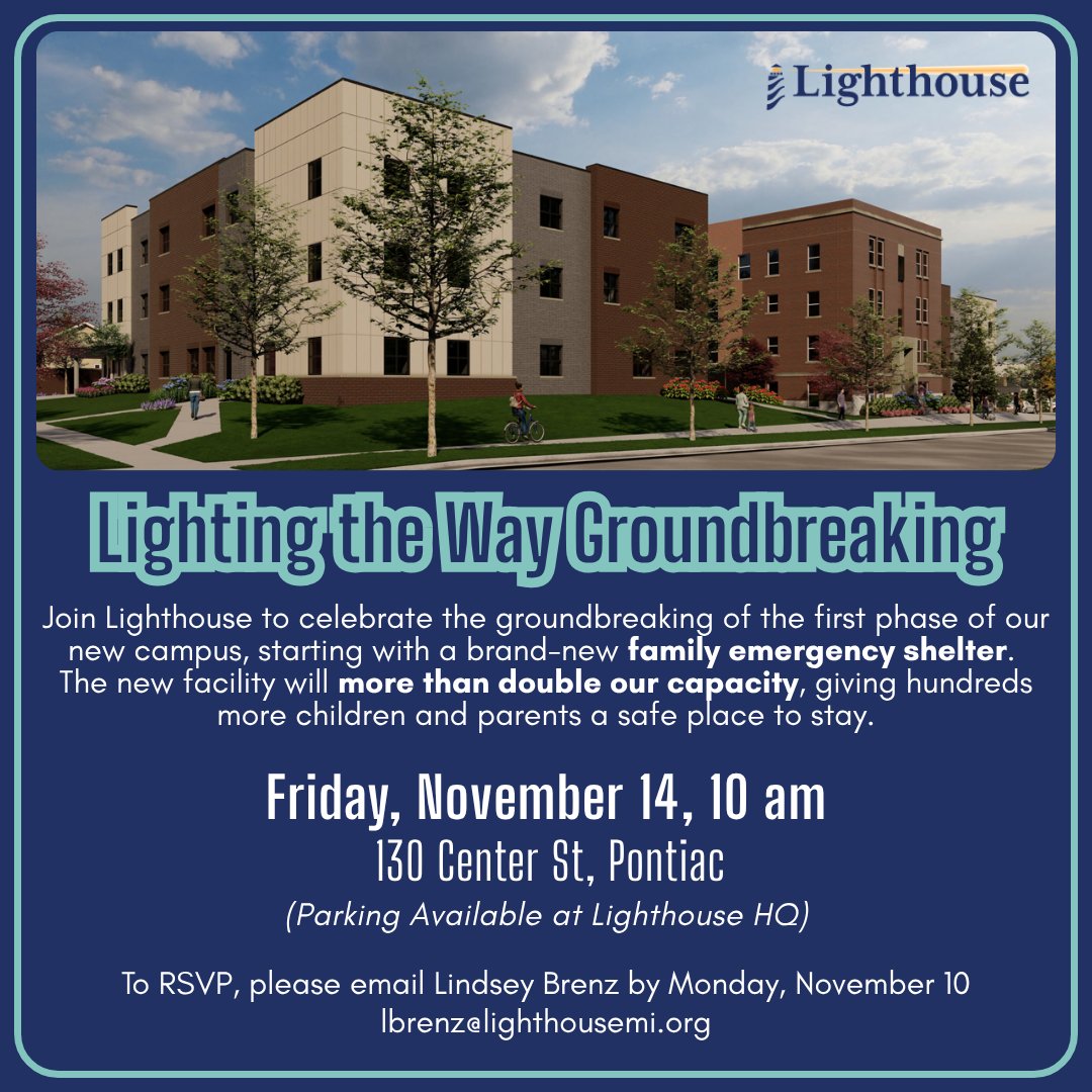 MCAH is proud to be attending this event as part of our Homeless Awareness Month celebrations!  Congratulations to Lighthouse of Michigan!