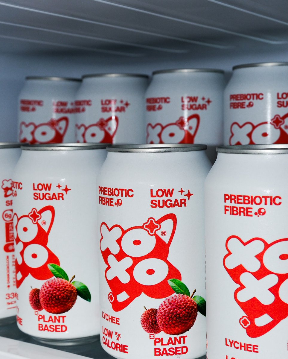 PENTAWARDS's tweet image. XOXO soda&apos;s #packagingdesign bursts with energy through vivid colour palettes and punchy typography. The design is vibrant and modern, with a fun, graphic style that ties seamlessly across flavour variants. #DailyDesignInspiration