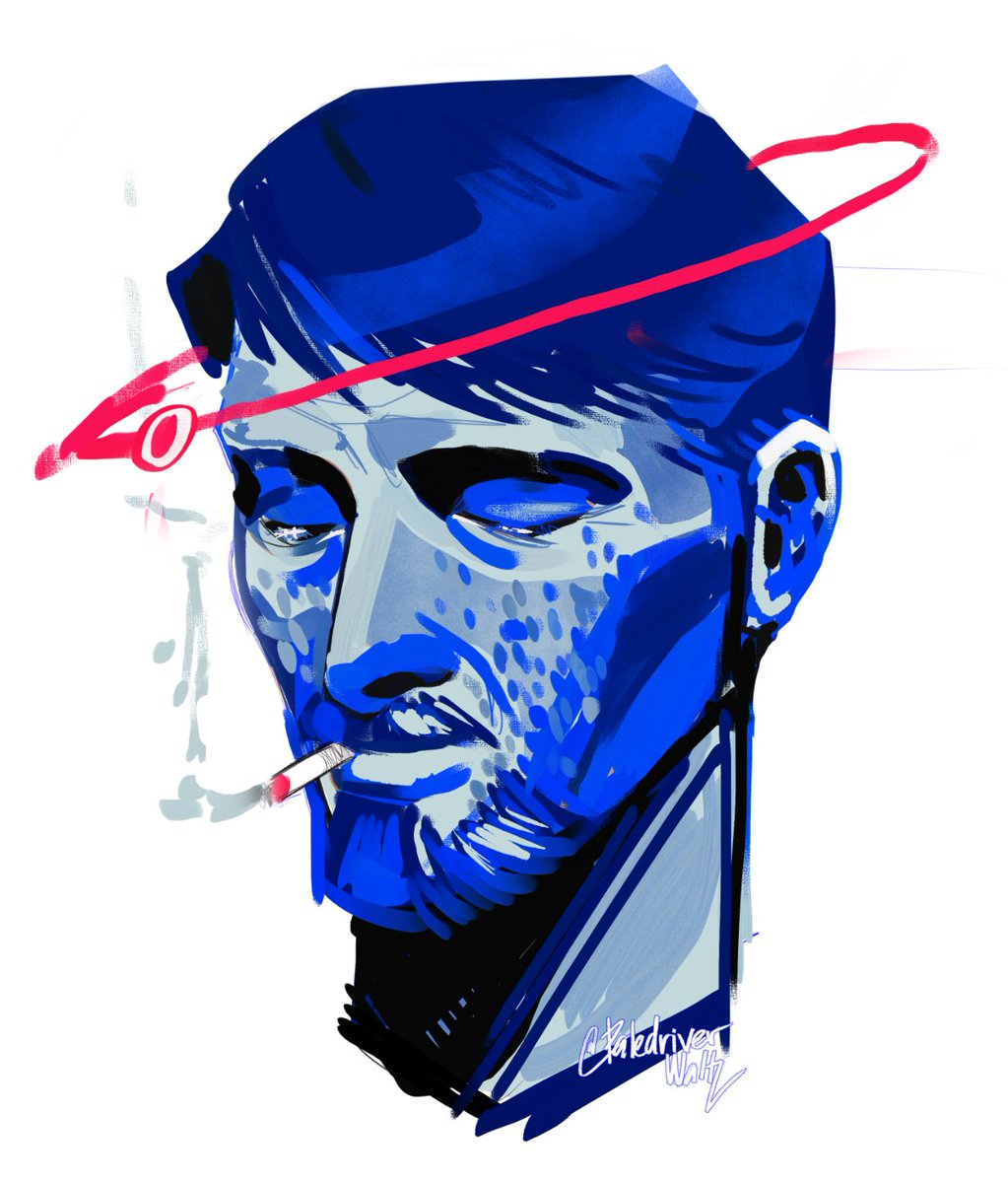 31 Days of Jean Vic 
Day 28: Orbit 🛰️
#DiscoElysium #jeanvicquemare