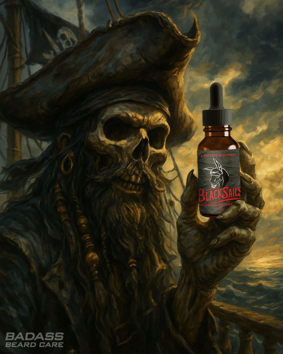 The Legend Returns: Black Sails Is Back🔥

Enjoy a smooth and masculine blend of Spiced Tobacco, Blood Orange &amp; Black Powder. Claim your bottle before the tide takes it back ⚓️ #badassbeardcare #BlackFriday #holidayseason #LimitedEdition 

👉 badassbeardcare.com/collections/bl…