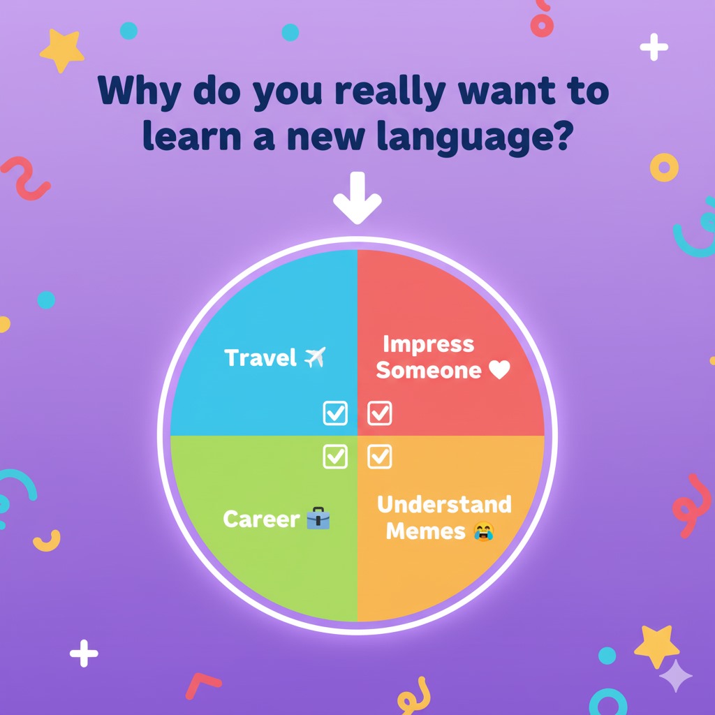 You_SpeakHQ's tweet image. Why do you really want to learn a new language? Be honest

✈️ To travel
❤️ To impress someone
💼 For career
😂 To understand memes

#LanguageMotivation #LearnWithSPK #PollTime