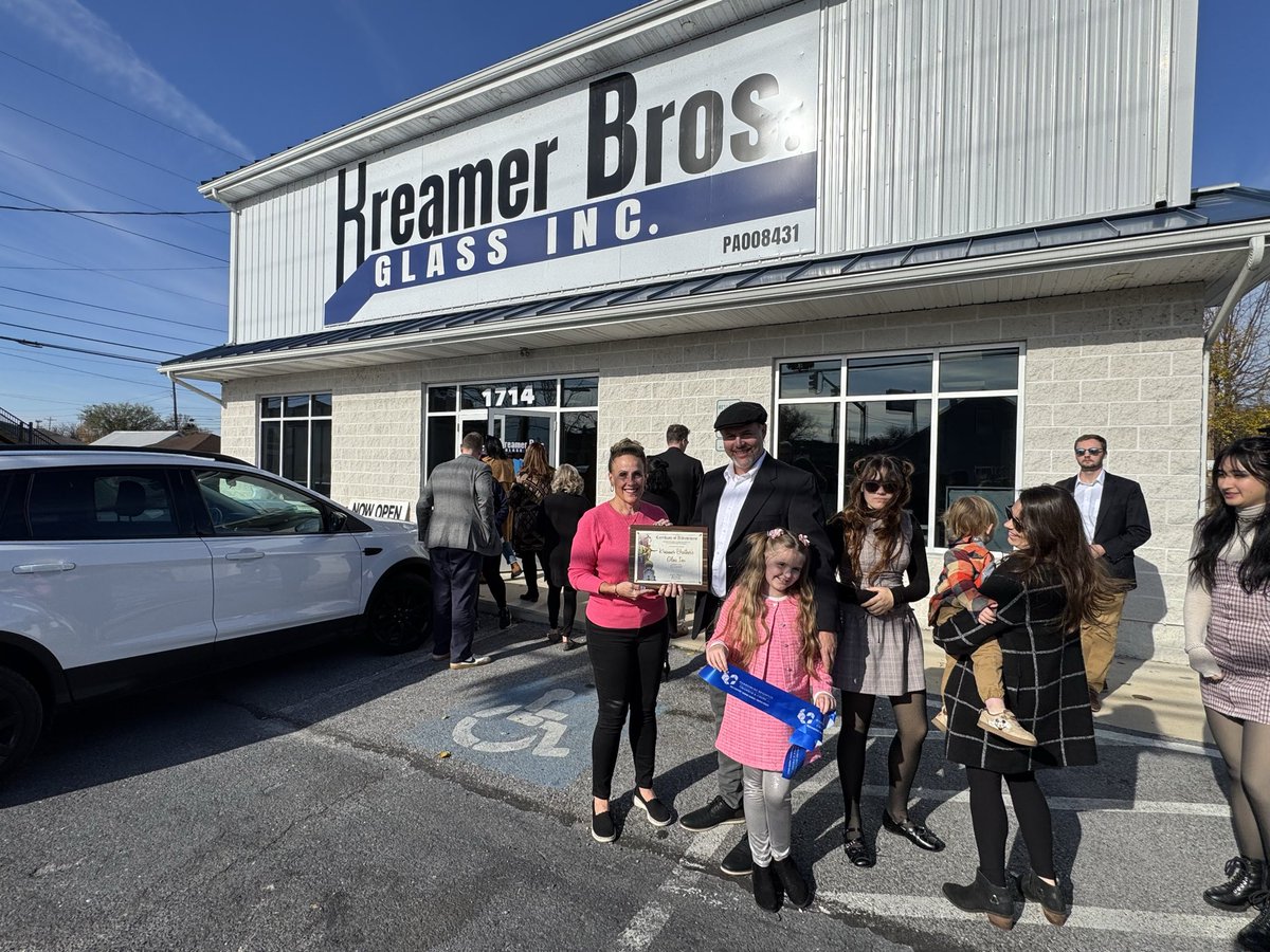 RepDelozier's tweet image. Today we officially reopened Kramer Bros Glass in Lower Allen Twp!  A family business that is a focal point as you enter LAT.  Good to be there with @hrccredc to celebrate.