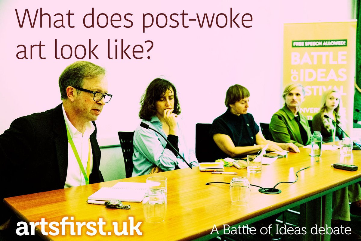 ArtsFirstUK's tweet image. 'What does post-woke art look like?' 
How will a post-woke age affect the contemporary art world?  Will new styles emerge in this new landscape – or did the roots of artistic stagnancy lie in something deeper? 
@acadofideas @jjcharlesworth_  @verdur_in 
artsfirst.substack.com/p/what-does-po…
