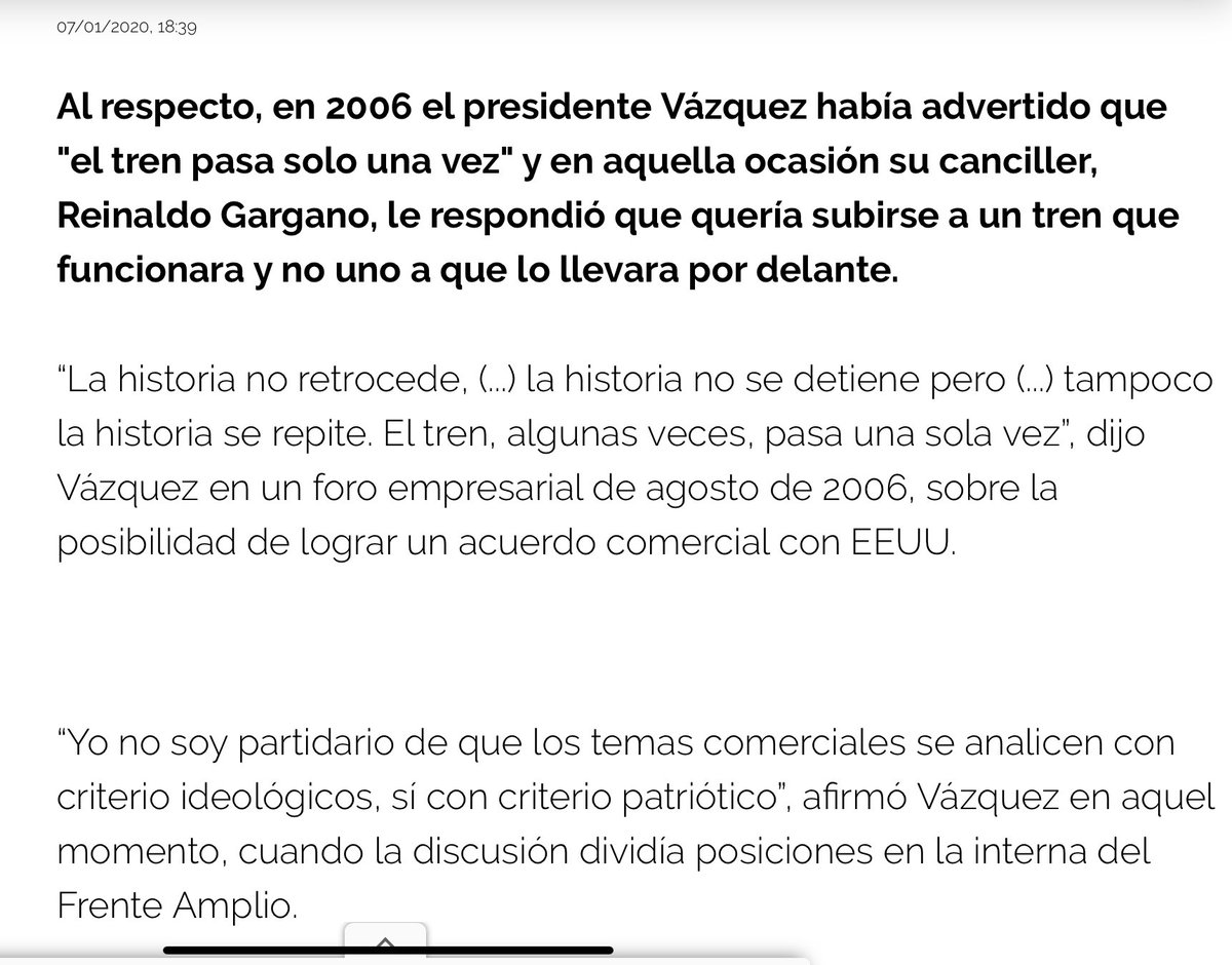 A los responsables que hace 19 años decidieron frenar el desarrollo del Uruguay.