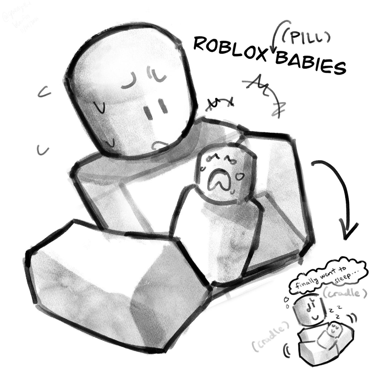 G2646o's tweet image. i feel very maternal towards roblox babies

#robloxart