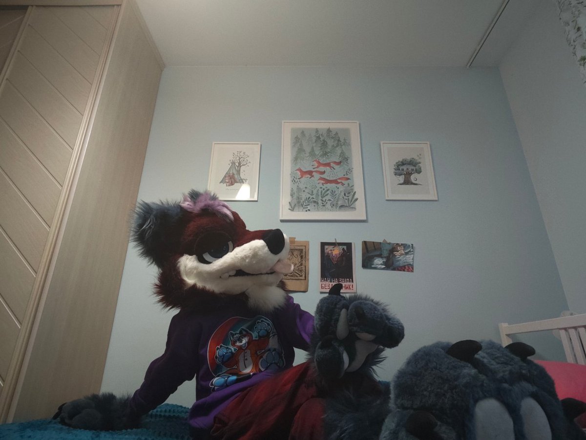 Got new hoodie for myself :3
Do you like it? 👀

👕: <a href="/blueprintpaws/">Blueprint Costumes</a> 
#FursuitFriday