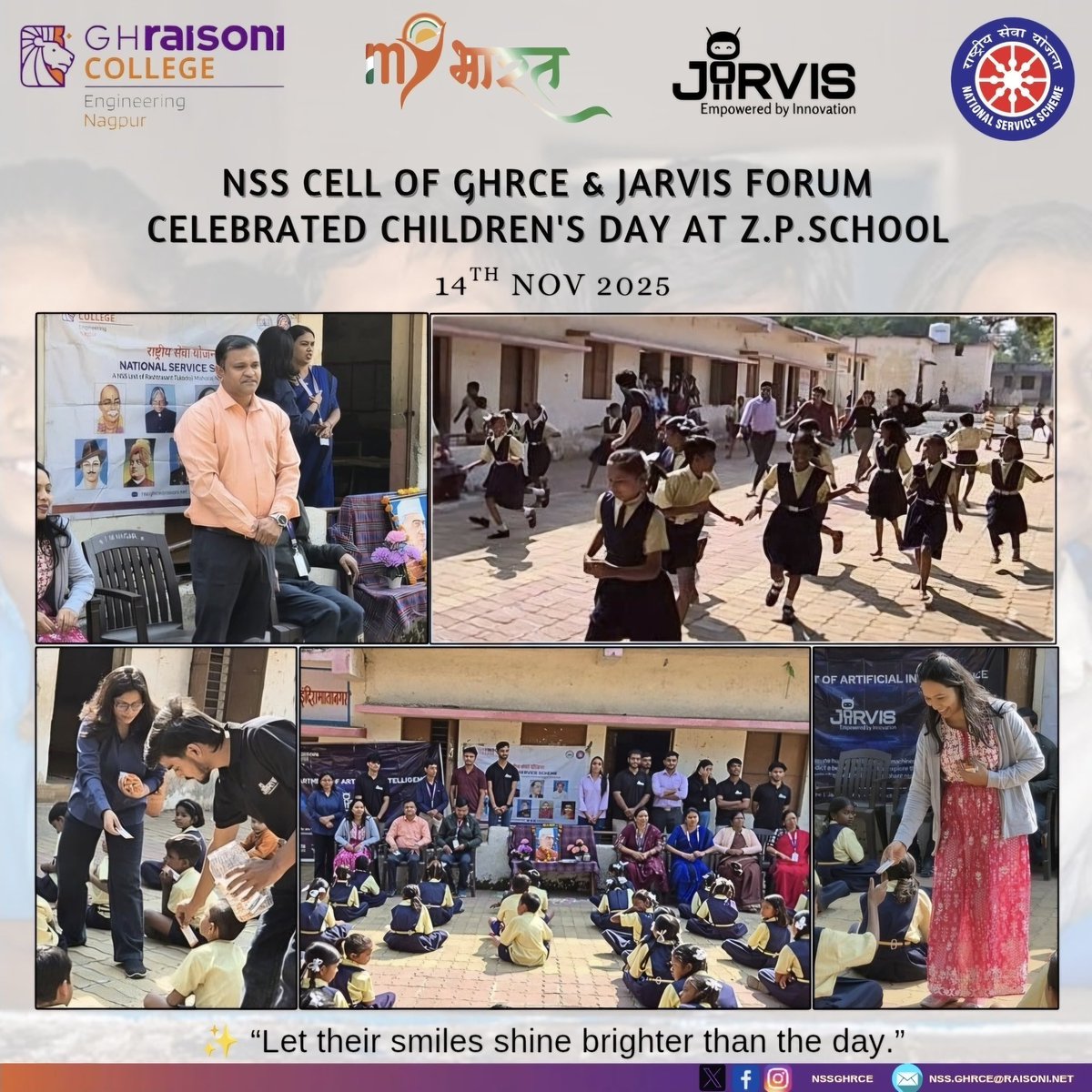 nssghrce's tweet photo. Celebration of Children’s Day 2025 at Z P School Indiramata Nagar Digdoh https://t.co/vHFxkv4hWW