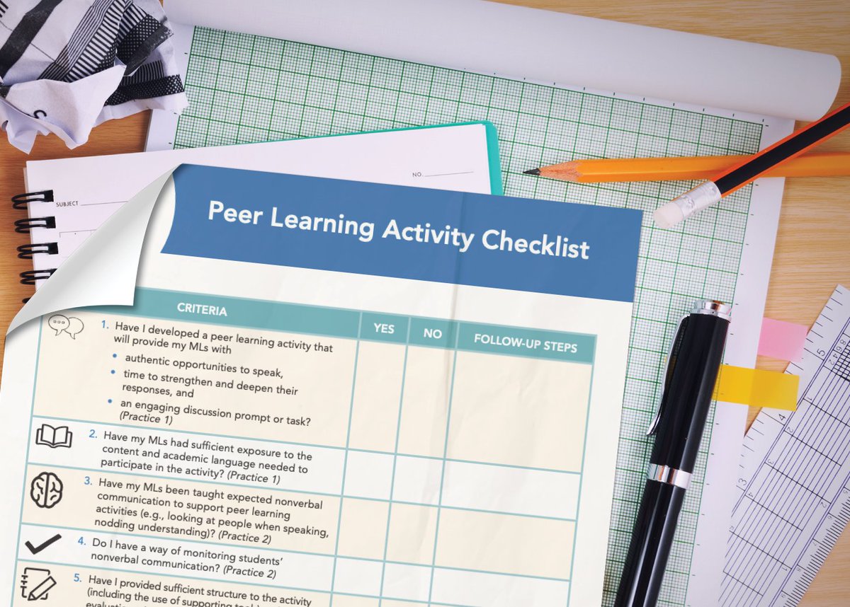 SupportEduc's tweet image. Free Tool Friday: Peer Learning Activity Checklist

Use the guiding questions on the checklist to self-assess, or have a colleague peer-assess, a peer learning activity you have developed for MLs. #MultilingualLearners #EnglishLearners

Download checklist: hubs.ly/Q03TgtLS0