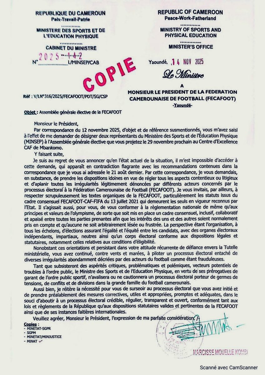 Ça là seulement, c’est trop marrant! Tout un ministre de Paul Biya qui décrie “la fraude électorale” et réclame “un processus électoral crédible, régulier, transparent et ouvert!” 🤣🤣🤣🤣