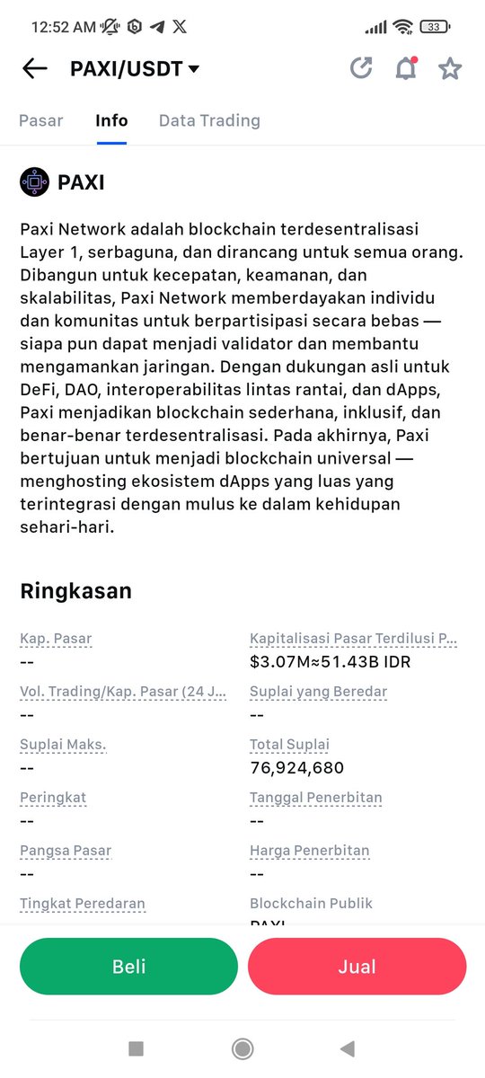 Stake_Rexghenza's tweet photo. @MEXC_Listings @paxiweb3 This Layer 1 or..? Only 3m marketcap.. Even shit coin not only 3m marketcap Im laugh 😂😂 https://t.co/NARiLQ6AmK