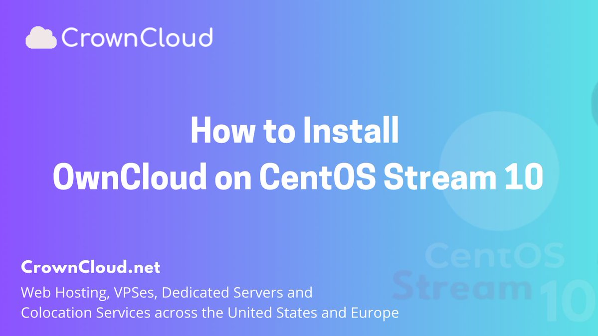 crownclouds's tweet image. Want your own private cloud storage?
Our latest guide shows how to deploy ownCloud on CentOS Stream 10 with PHP 7.4, including setup and configuration.

wiki.crowncloud.net/?How_to_Instal…

#SysAdmin #LinuxTips #CentOSStream #SelfHosted