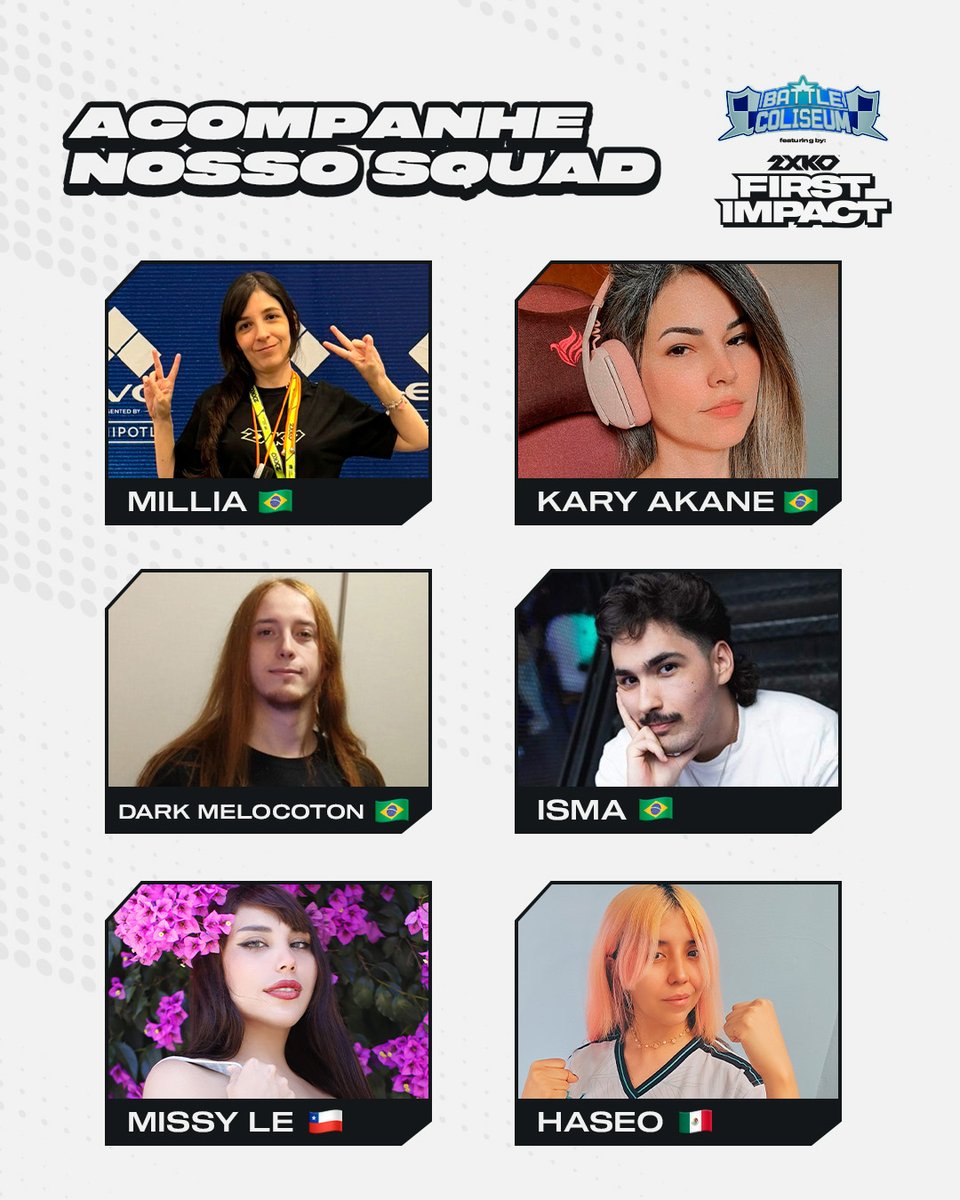 2XKObrasil's tweet image. A América Latina vai dominar o Battle Coliseum 2025! 👊
 
O nosso squad vem com tudo para mostrar cada momento do torneio que rola este fim de semana em São Paulo:

@flavoroflife
@kari_akane
@darkmelocoton
@ismalakoi
@missylefg
@jeffocondoblef
@totonoelizalde
@prin_vlr
@haseogg…
