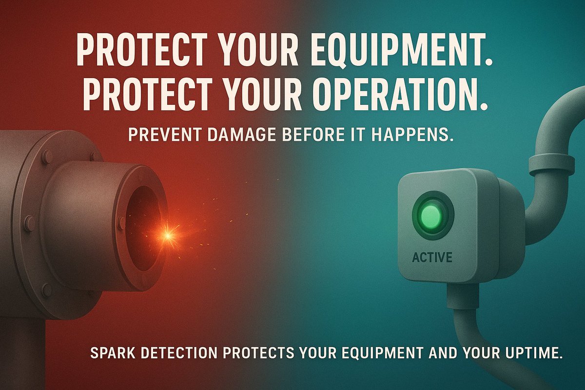 RDiSolutionsLLC's tweet photo. 🛠️ One spark can damage your equipment and shut down production.

Spark detection protects:

✅ Conveyors
✅ Dust collectors
✅ Processing equipment

Prevention keeps your operation running.
👉 https://t.co/n0QomxGX5M
#FacilitySafety #FirePrevention #FSQA https://t.co/ukGo4NIgmB