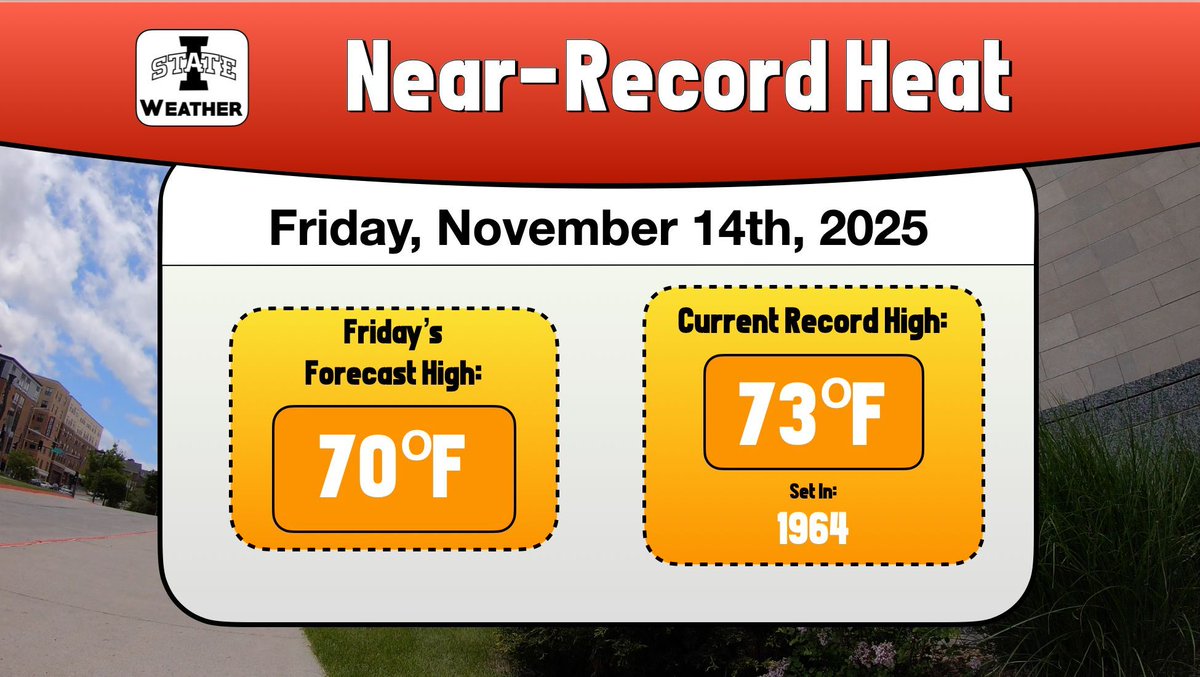 It's warm out there! Near-record heat is possible this afternoon as temperatures try to make it into the 70s.

Enjoy!