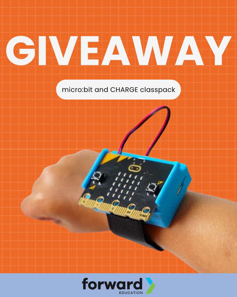 STEMfinity's tweet image. Halfway there! ⏳
Don’t miss your chance to win a micro:bit + CHARGE Classpack ($1000 value) for hands-on #AI learning!
Includes a free PD webinar!
Enter here 👉 bit.ly/4ntzJI2
#STEMfinity #STEMGiveaway #microbit