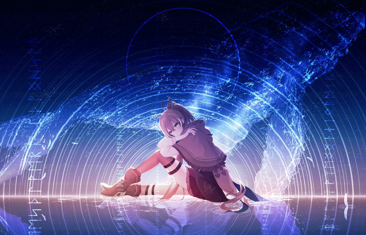 kanna_mio_2115's tweet image. Setting out,
 to bid farewell to yesterday.
So that,
 after lingering in the warmth you left behind,
I may find the courage
 to walk toward each tomorrow.

#drawMEI #hololiveEN