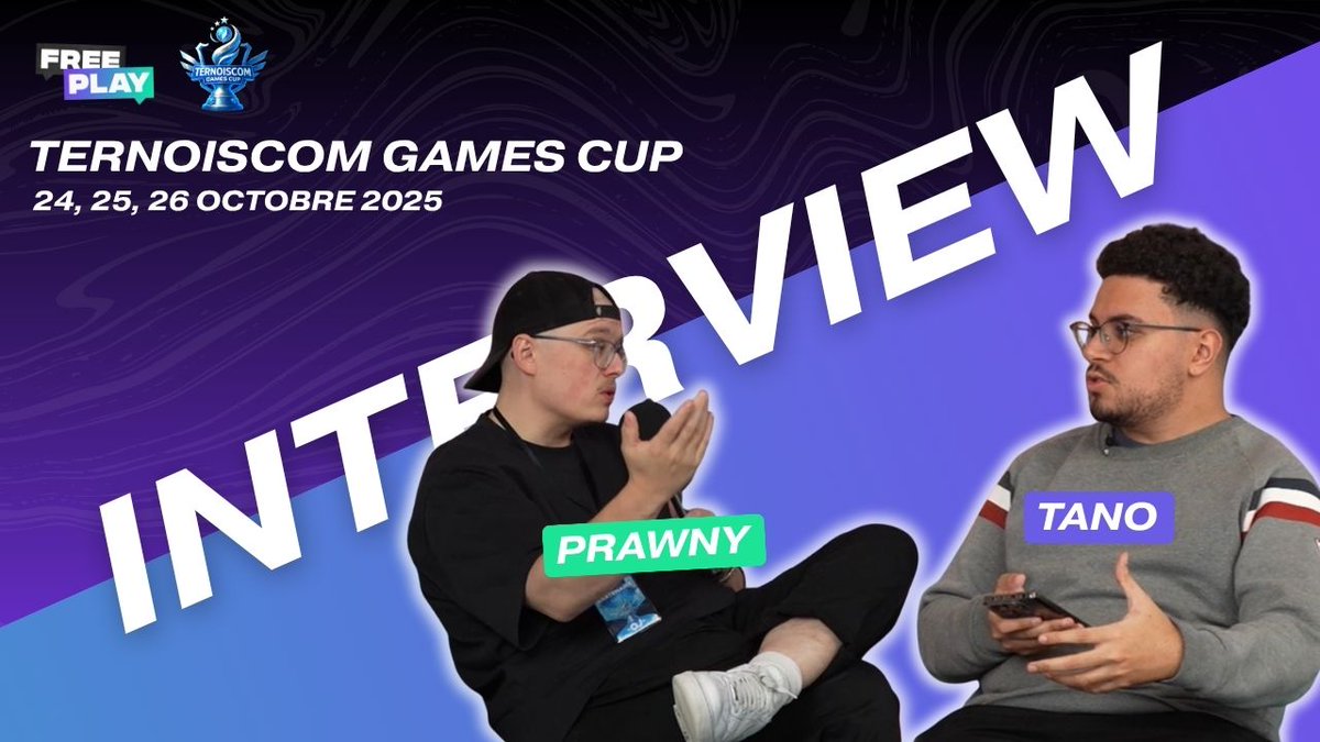 FreeplayTalk's tweet photo. FREEPLAY ÉTAIT A LA TERNOISCOM GAMES CUP ! 🎮

@RLTano_ a pu interviewer la personne à la baguette, vous l'avez vu passer en émission récemment : @Prawnytv ! 🎙️

Son parcours, sa vision de l'esport, ses projets pros et persos, ses anecdotes et bien plus dans une vidéo inédite !

Vidéo en réponse ⬇️