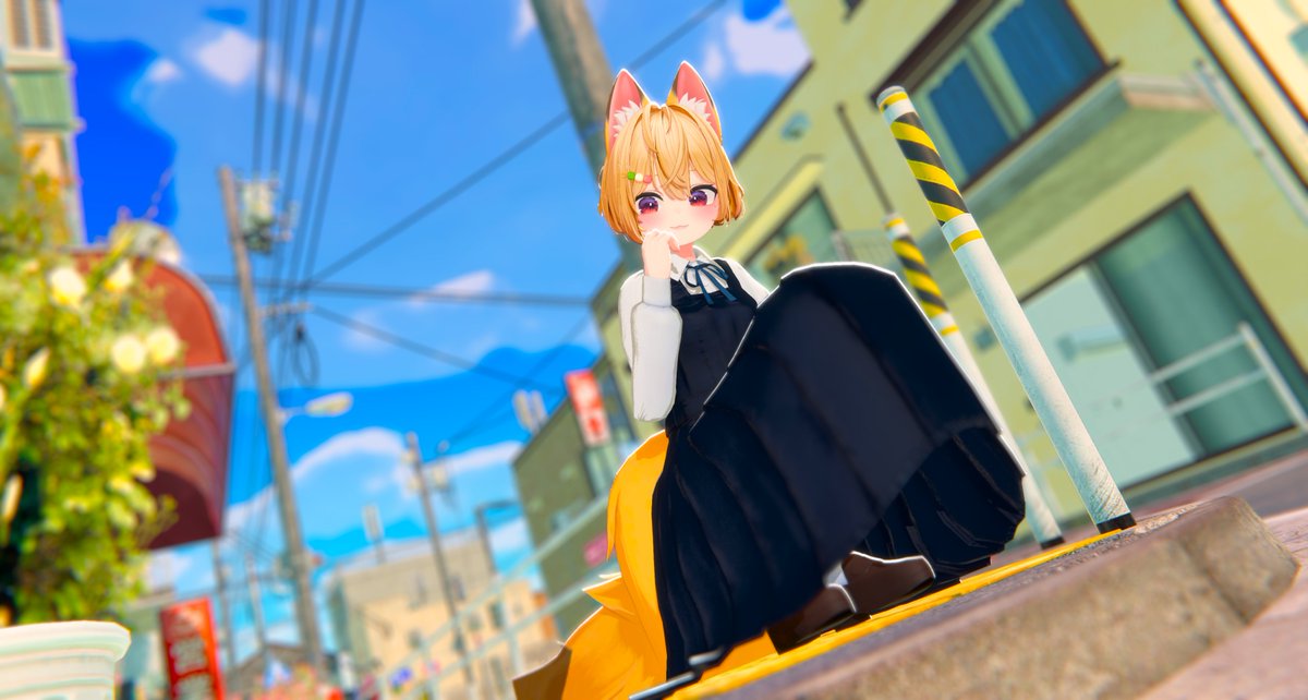 Binz_098's tweet image. 마다옴_교복💛
#마다옴 #Warudo #NiloToon #MagicaCloth2